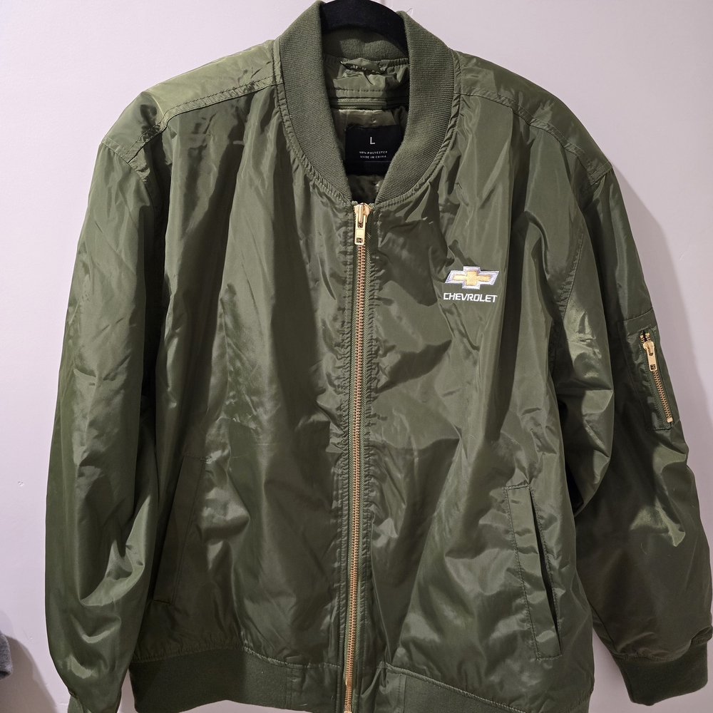 Chevrolet Army Green Bomber Jacket